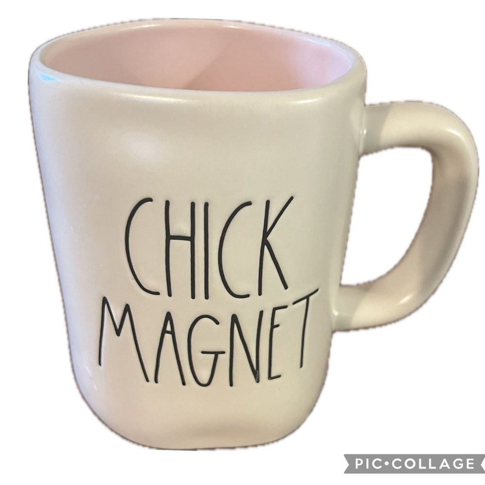 Rae Dunn “Chick Magnet” Mug. Pink inside.